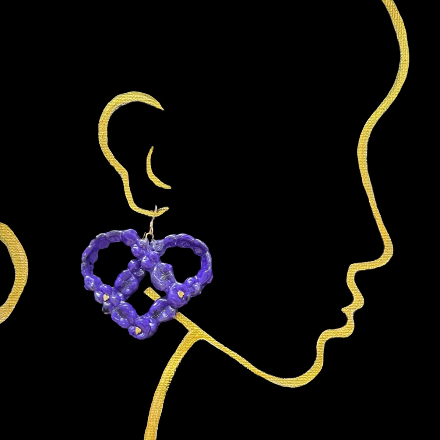 Purple Earring (Single) - FB00060