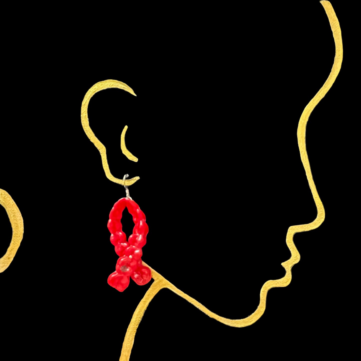 Red Earring (Single) - ST00164