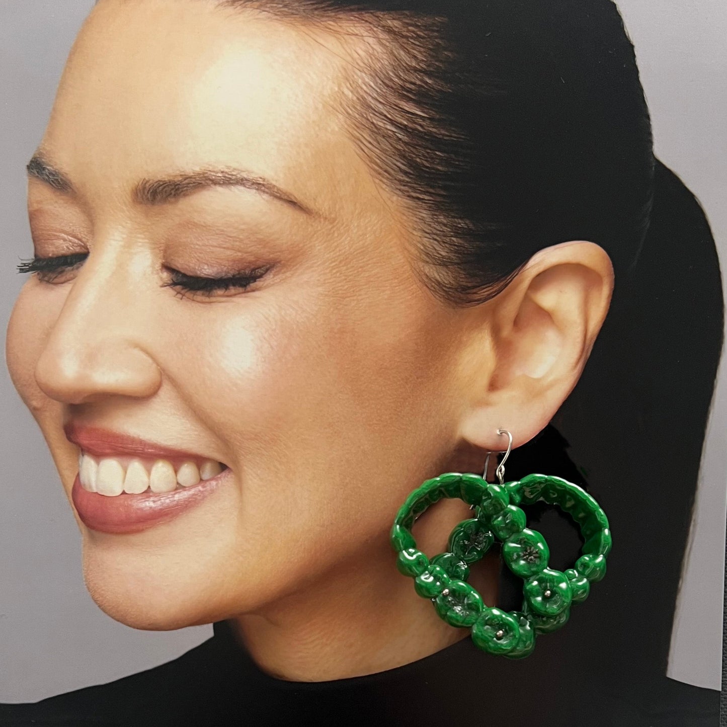 Green Earring (Single)- ST00161