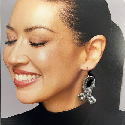 Metallic Grey Earring - FB00106