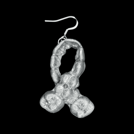 Metallic Grey Earring - FB00106